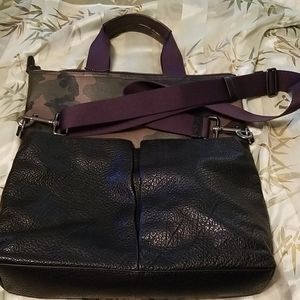 Coach Charles Camo (dark green) leather tote